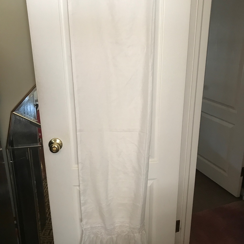 Vintage Seeded Voile White Curtains (6pc)
